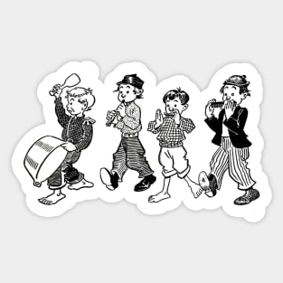 Musical band with children Sticker